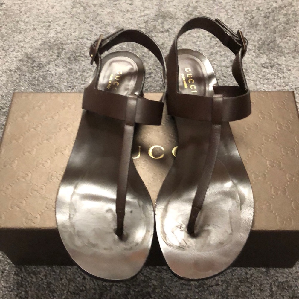 Gucci woman’s bamboo heel sandals